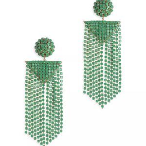 Deepa Gurnani Fanning Chandelier Fringe Earrings